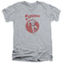 SUPERMAN/VINTAGE SPHERE - S/S ADULT V-NECK 30/1 - ATHLETIC HEATHER