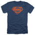 SUPERMAN/VINTAGE SHIELD COLLAGE - ADULT HEATHER - NAVY