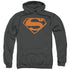 SUPERMAN/VINTAGE SHIELD COLLAGE - ADULT PULLOVER HOODIE - CHARCOAL