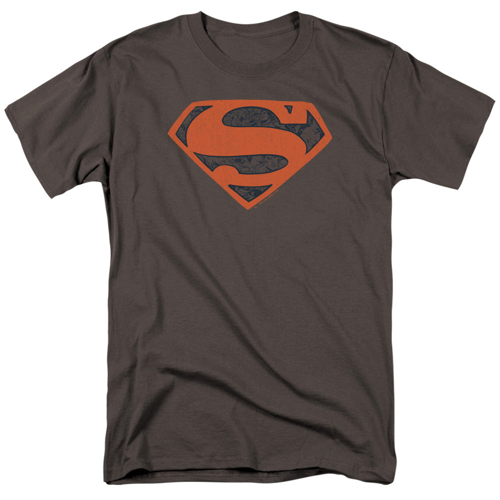 SUPERMAN/VINTAGE SHIELD COLLAGE - S/S ADULT 18/1 - CHARCOAL