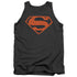 SUPERMAN/VINTAGE SHIELD COLLAGE - ADULT TANK - CHARCOAL