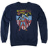 SUPERMAN/ALL AMERICAN - ADULT CREWNECK SWEATSHIRT - NAVY