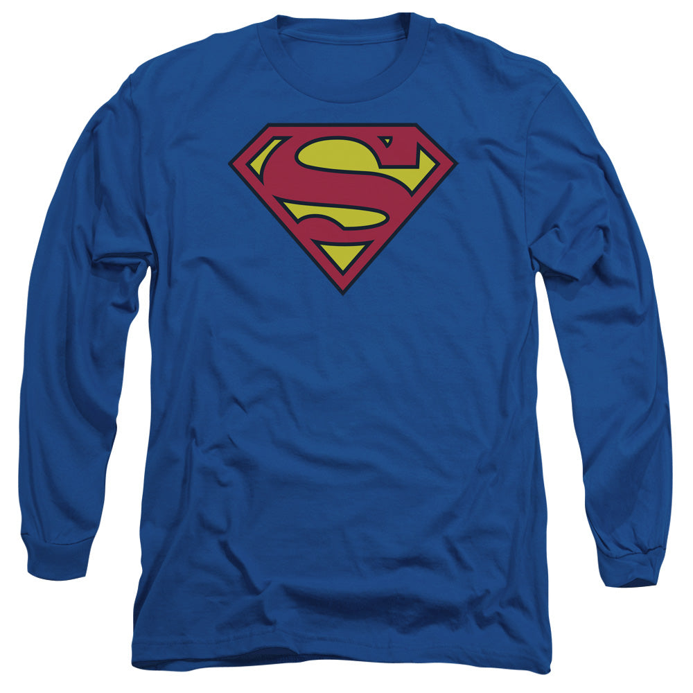 SUPERMAN/CLASSIC LOGO - L/S ADULT 18/1 - ROYAL BLUE