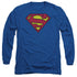 SUPERMAN/CLASSIC LOGO - L/S ADULT 18/1 - ROYAL BLUE