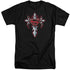 SUPERMAN/GOTHIC STEEL LOGO - S/S ADULT TALL 18/1 - BLACK