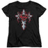 SUPERMAN/GOTHIC STEEL LOGO - S/S WOMENS TEE - BLACK