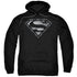 SUPERMAN/BARBED WIRE - ADULT PULLOVER HOODIE - BLACK
