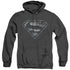 SUPERMAN/BARBED WIRE - ADULT HEATHER HOODIE - BLACK