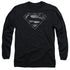 SUPERMAN/BARBED WIRE - L/S ADULT 18/1 - BLACK