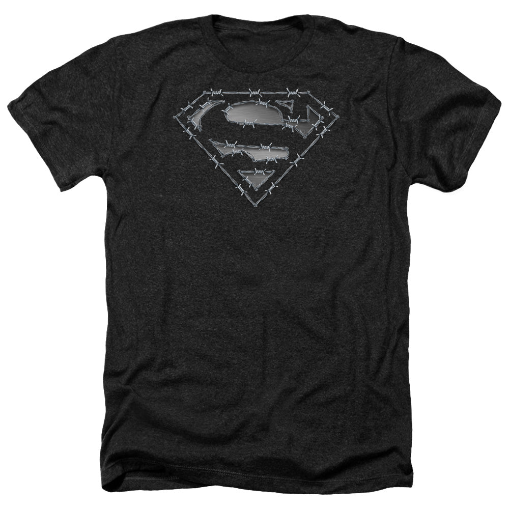 SUPERMAN/BARBED WIRE - ADULT HEATHER - BLACK