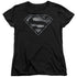 SUPERMAN/BARBED WIRE - S/S WOMENS TEE - BLACK