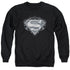 SUPERMAN/BIKER METAL - ADULT CREWNECK SWEATSHIRT - BLACK