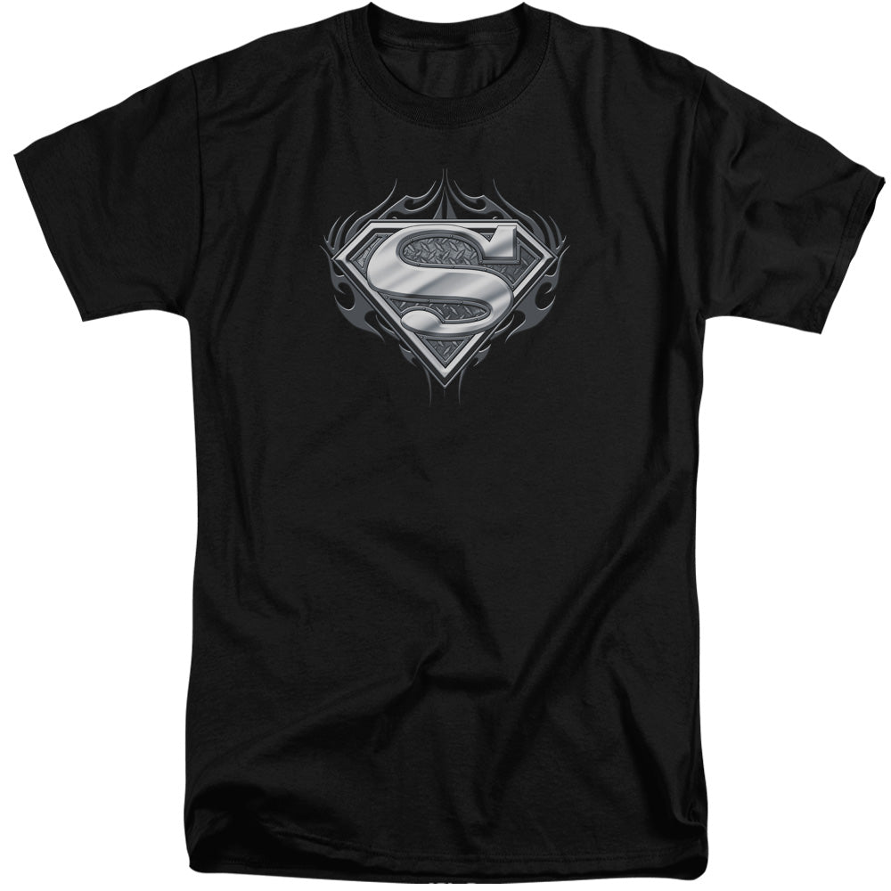 SUPERMAN/BIKER METAL - S/S ADULT TALL 18/1 - BLACK