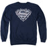 SUPERMAN/TRIBAL STEEL SHIELD - ADULT CREWNECK SWEATSHIRT - NAVY