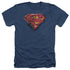 SUPERMAN/RUSTED SHIELD - ADULT HEATHER - NAVY