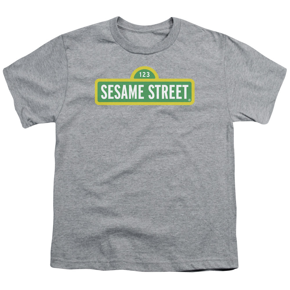 SESAME STREET/LOGO - S/S YOUTH 18/1 - ATHLETIC HEATHER