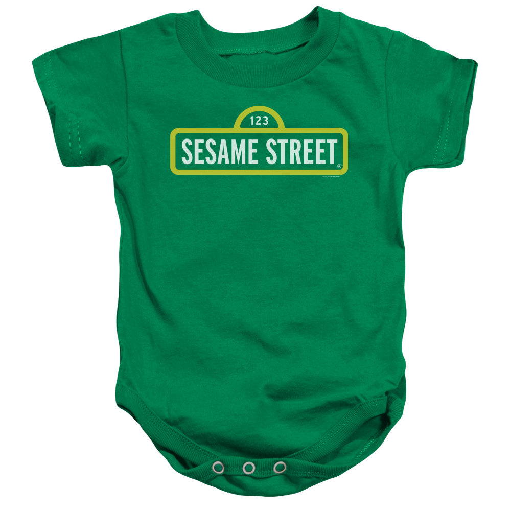 SESAME STREET/LOGO - INFANT SNAPSUIT - KELLY GREEN