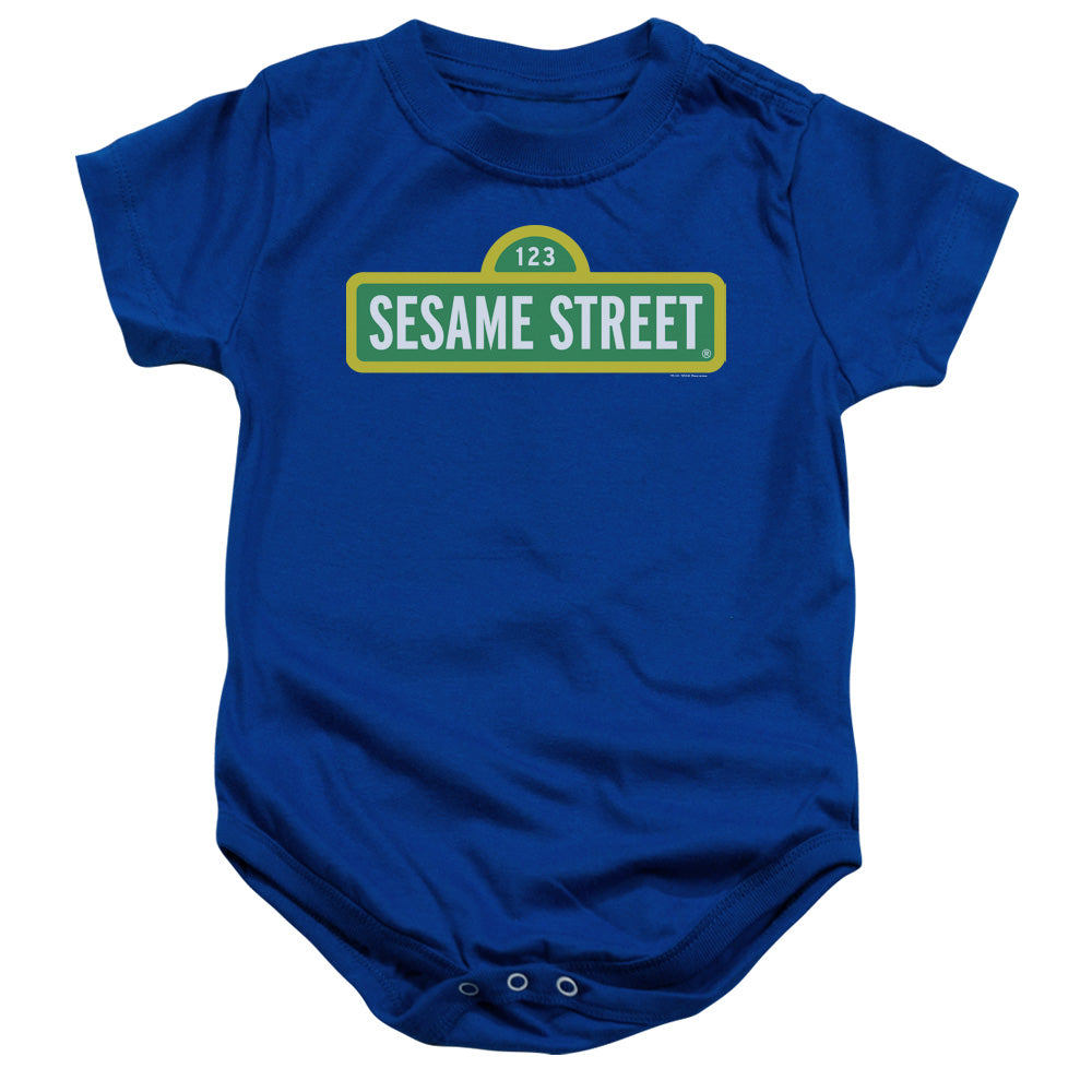 SESAME STREET/LOGO - INFANT SNAPSUIT - ROYAL BLUE
