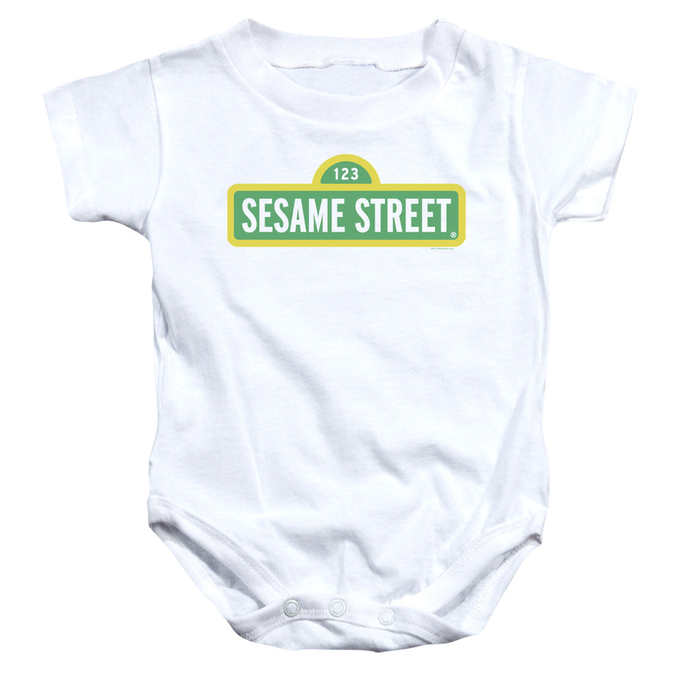 SESAME STREET/LOGO - INFANT SNAPSUIT - WHITE