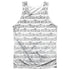 SESAME STREET/BW PATTERN (FRONT/BACK PRINT) - ADULT POLY TANK TOP - MULTI