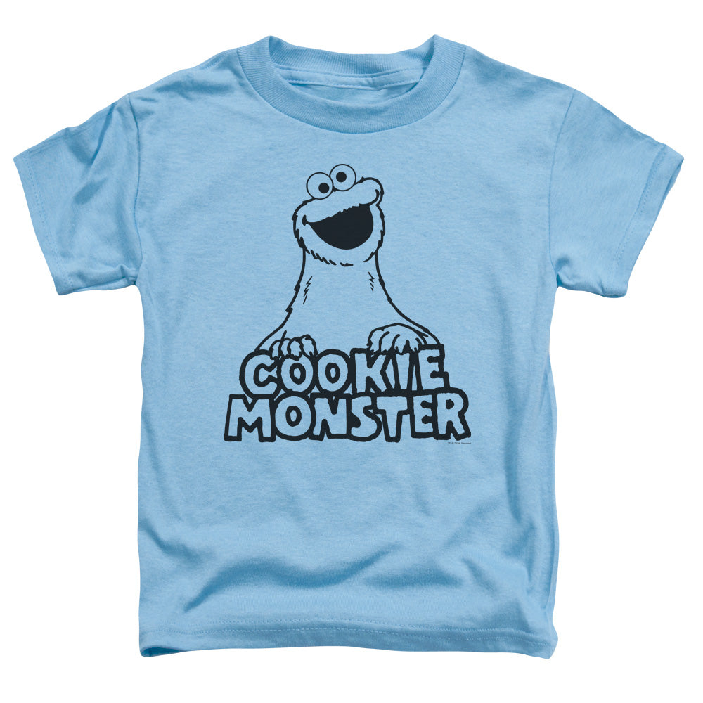 SESAME STREET/VINTAGE COOKIE MONSTER - S/S TODDLER TEE - CAROLINA BLUE
