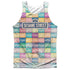 SESAME STREET/COLOR BLOCK (FRONT/BACK PRINT) - ADULT POLY TANK TOP - MULTI