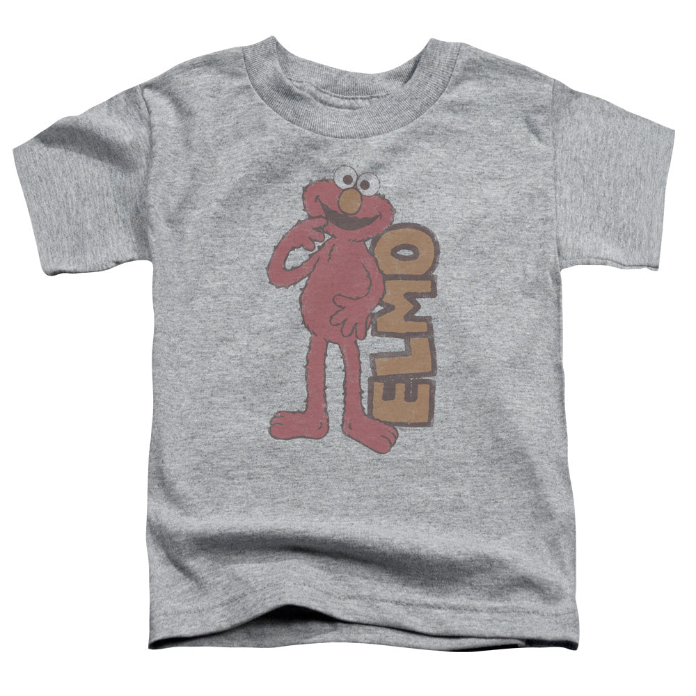 SESAME STREET/VINTAGE ELMO - S/S TODDLER TEE - ATHLETIC HEATHER