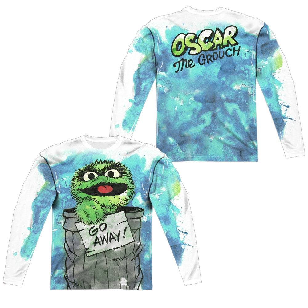 SESAME STREET/CAN IT (FRONT/BACK PRINT) - L/S ADULT POLY CREW  - MULTI