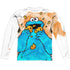 SESAME STREET/COOKIE CRUMBS (FRONT/BACK PRINT) - L/S ADULT POLY CREW  - MULTI
