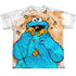 SESAME STREET/COOKIE CRUMBS (FRONT/BACK PRINT) - S/S YOUTH POLY CREW - MULTI