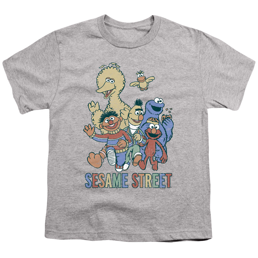 SESAME STREET/COLORFUL GROUP - S/S YOUTH 18/1 - ATHLETIC HEATHER
