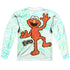 SESAME STREET/ELMO SCRIBBLE (FRONT/BACK PRINT) - L/S ADULT POLY CREW  - MULTI