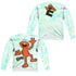 SESAME STREET/ELMO SCRIBBLE (FRONT/BACK PRINT) - L/S ADULT POLY CREW  - MULTI