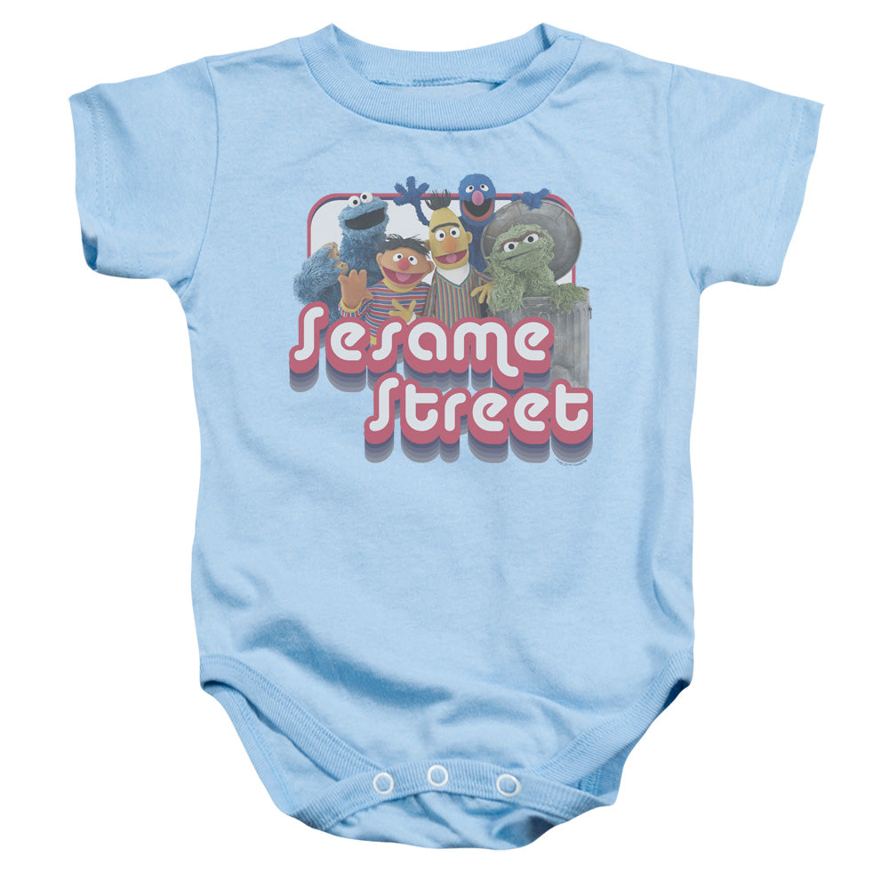 SESAME STREET/GROOVY GROUP - INFANT SNAPSUIT - LIGHT BLUE