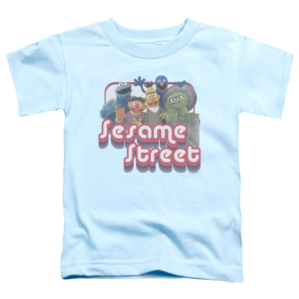 SESAME STREET/GROOVY GROUP - S/S TODDLER TEE - LIGHT BLUE