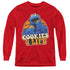 SESAME STREET/COOKIES 4 LIFE - YOUTH LONG SLEEVE TEE - RED