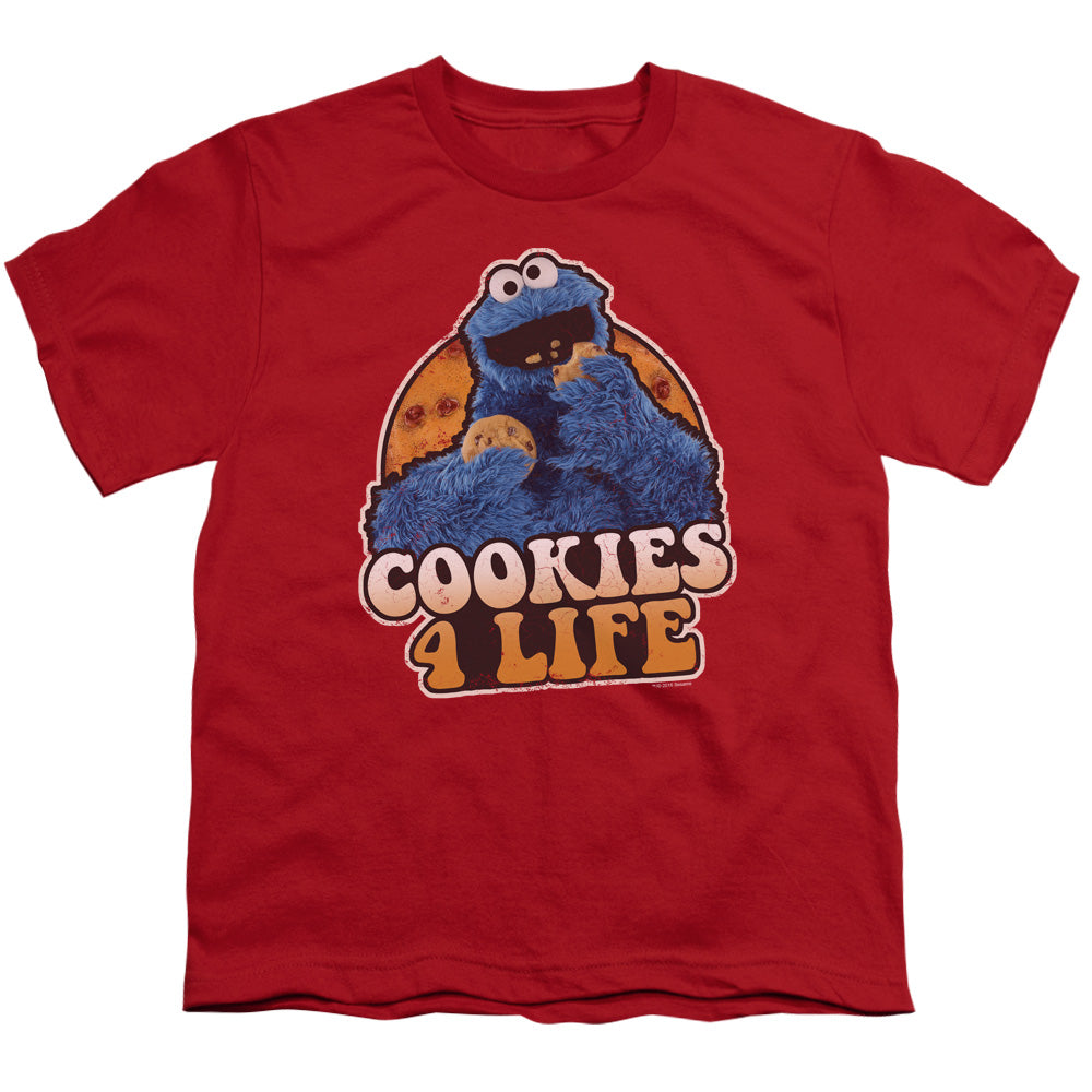 SESAME STREET/COOKIES 4 LIFE - S/S YOUTH 18/1 - RED