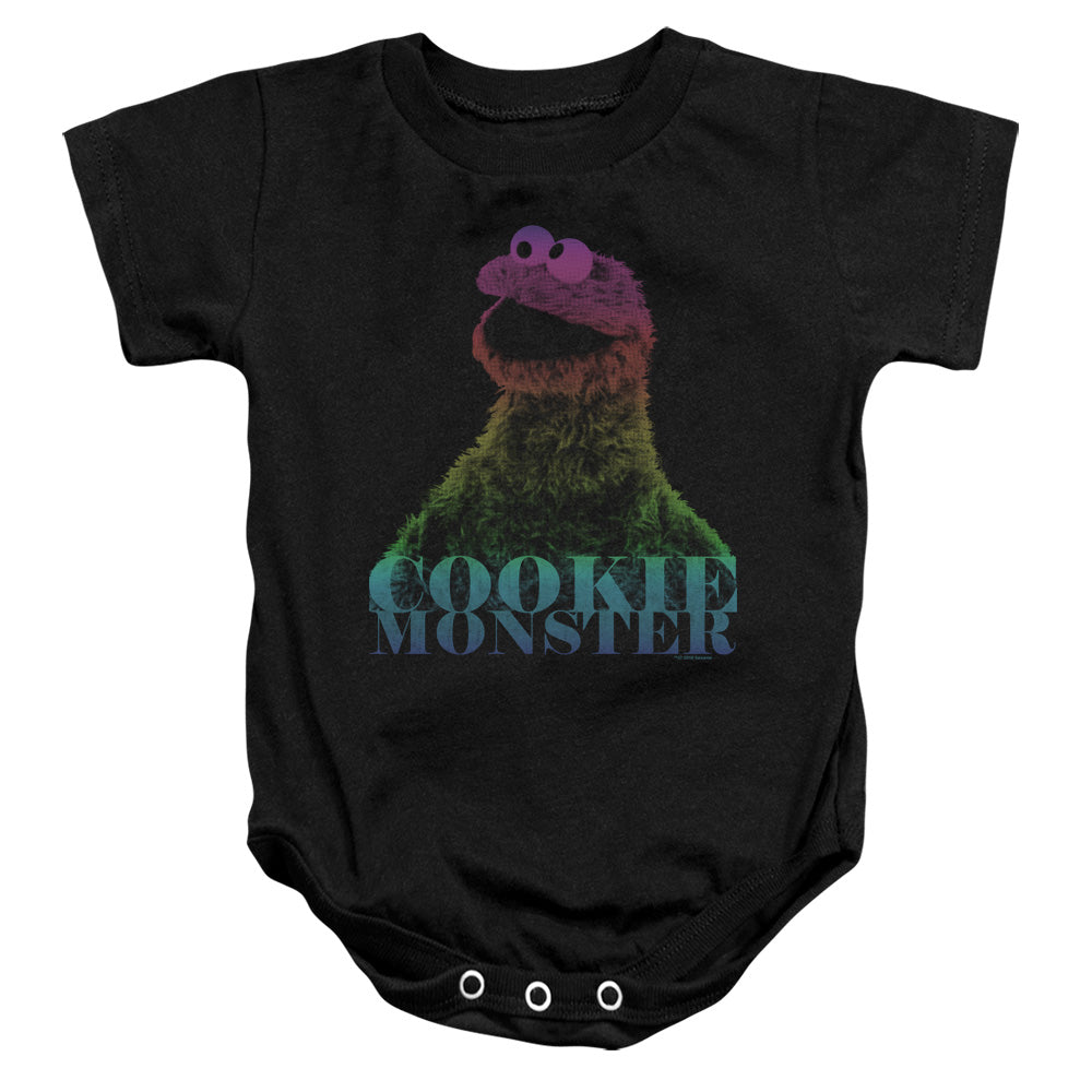 SESAME STREET/CM HALFTONE - INFANT SNAPSUIT - BLACK