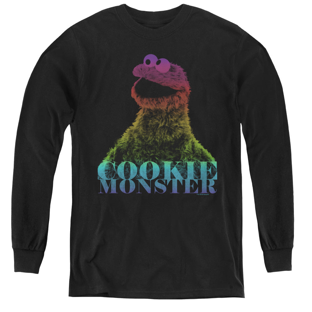 SESAME STREET/CM HALFTONE - YOUTH LONG SLEEVE TEE - BLACK