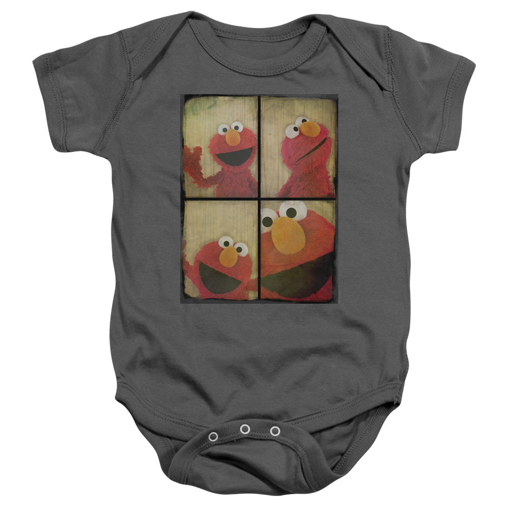 SESAME STREET/PHOTO BOOTH ELMO - INFANT SNAPSUIT - CHARCOAL