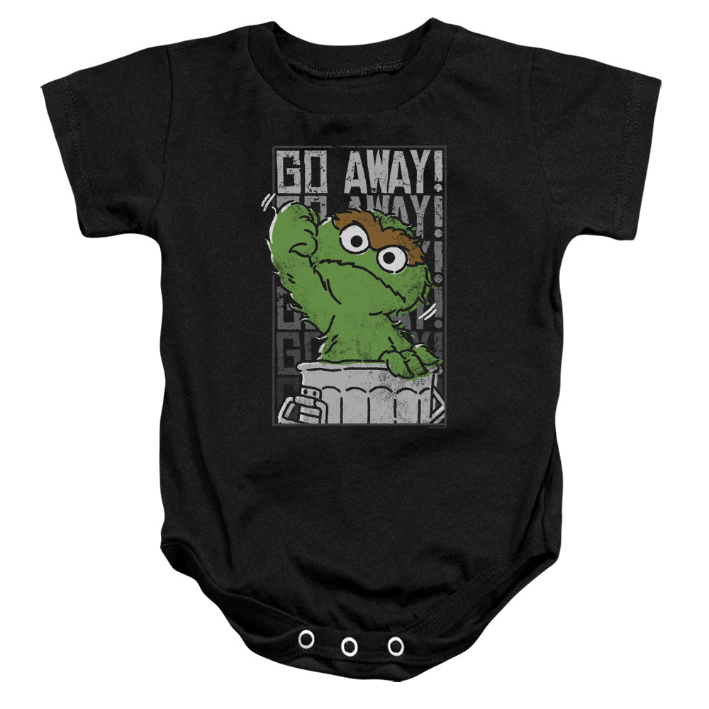 SESAME STREET/GO AWAY - INFANT SNAPSUIT - BLACK