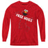 SESAME STREET/FREE HUGS - YOUTH LONG SLEEVE TEE - RED