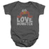 SESAME STREET/LOVE MONSTER - INFANT SNAPSUIT - CHARCOAL