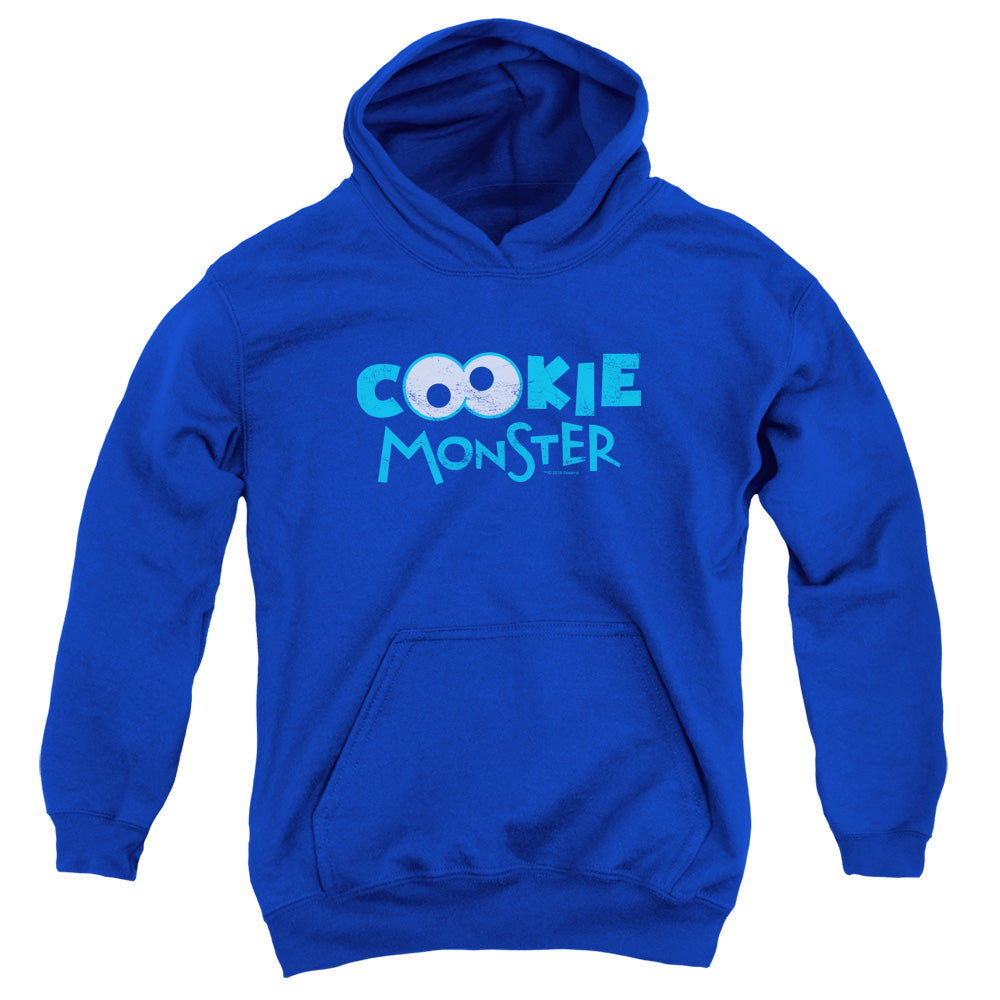 SESAME STREET/COOKIE EYES - YOUTH PULLOVER HOODIE - ROYAL BLUE
