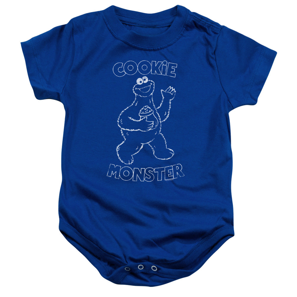 SESAME STREET/SIMPLE COOKIE - INFANT SNAPSUIT - ROYAL BLUE