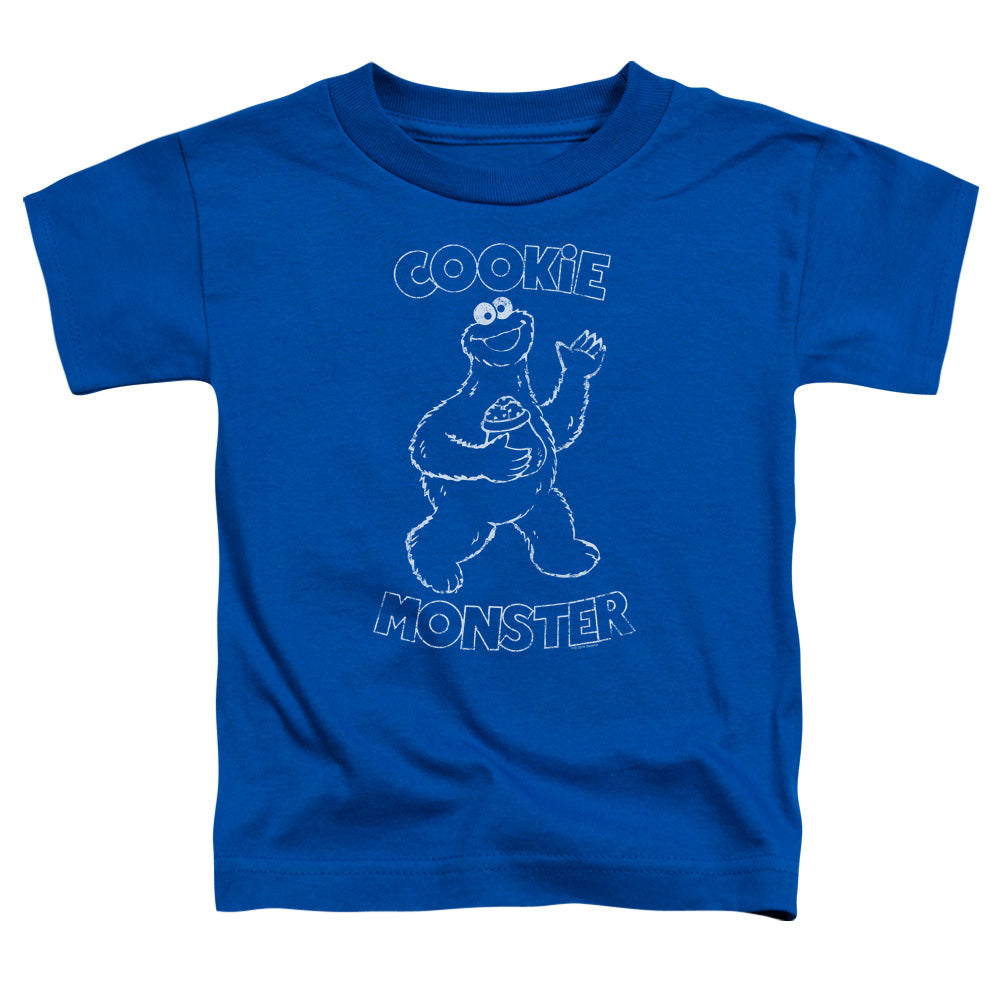 SESAME STREET/SIMPLE COOKIE - S/S TODDLER TEE - ROYAL BLUE
