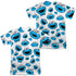 SESAME STREET/COOKIE FACE PATTERN (FRONT/BACK PRINT) - S/S ADULT POLY CREW - MULTI