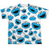 SESAME STREET/COOKIE FACE PATTERN (FRONT/BACK PRINT) - S/S YOUTH POLY CREW - MULTI