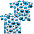 SESAME STREET/COOKIE FACE PATTERN (FRONT/BACK PRINT) - S/S YOUTH POLY CREW - MULTI