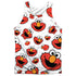 SESAME STREET/ELMO FACE PATTERN (FRONT/BACK PRINT) - ADULT POLY TANK TOP - MULTI